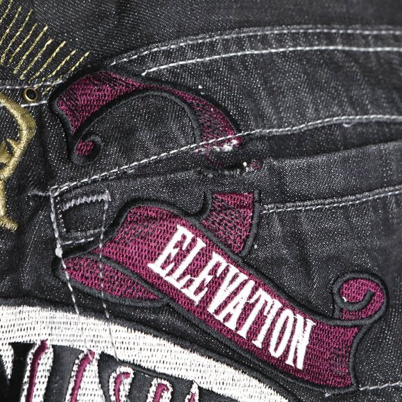 Vintage Y2K Ecko Unltd Baggy Black Jeans Men's Skater Hip Hop Embroidered Denim - Picture 9 of 15